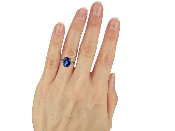 Harry Ivens 585 Gold 4,3 ct AAA Tansanit 0,12 ct Diamant Designer Ring!