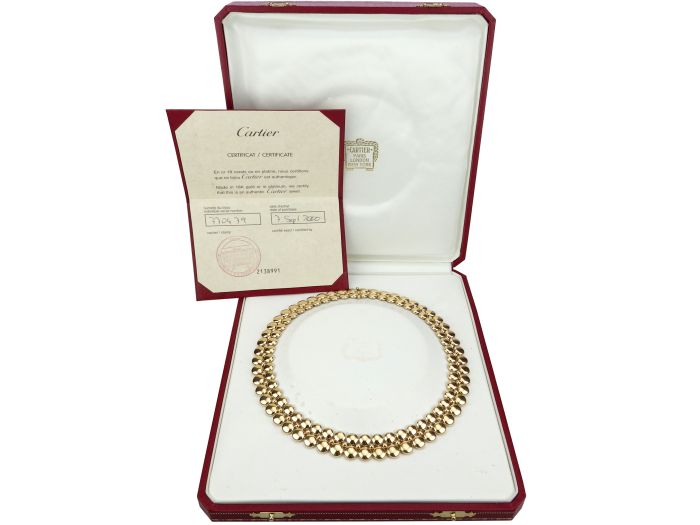 Cartier Draperie Collier 18 K 750 Gold platiniert 132,01 g Zertifikat Etui!