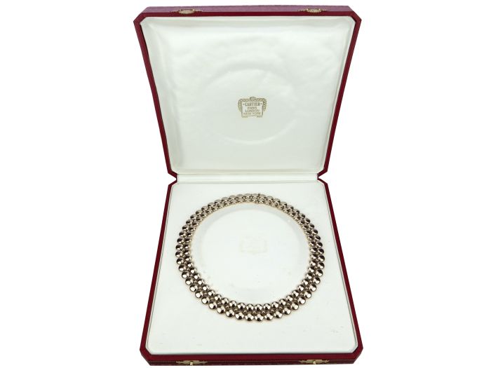 Cartier Draperie Collier 18 K 750 Gold platiniert 132,01 g Zertifikat Etui!