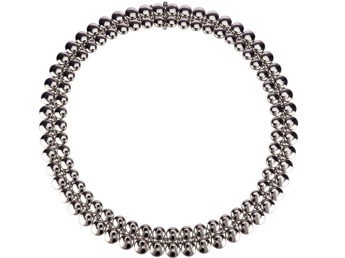 Cartier Draperie Collier 18 K 750 Gold platiniert 132,01 g Zertifikat Etui!