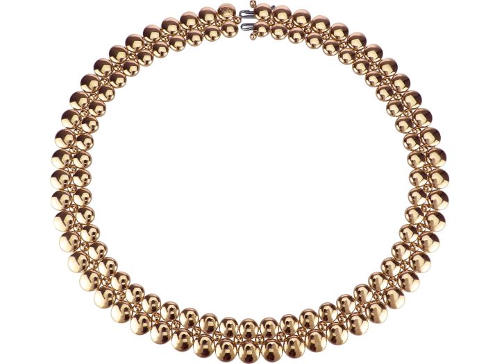 Cartier Draperie Collier 18 K 750 Gold platiniert 132,01 g Zertifikat Etui!