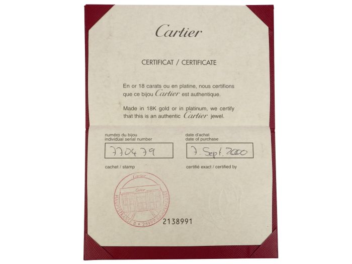 Cartier Draperie Collier 18 K 750 Gold platiniert 132,01 g Zertifikat Etui!
