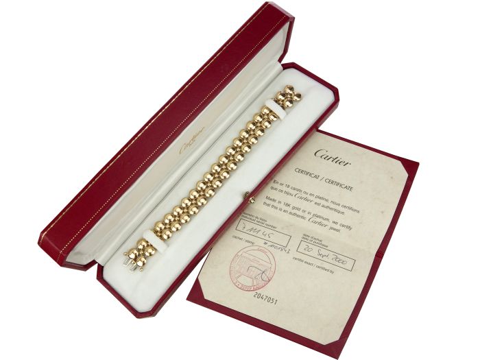 Cartier Draperie Armband 18 K 750 Gold platiniert 62,8 g Zertifikat Etui!