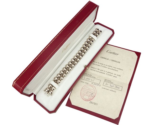 Cartier Draperie Armband 18 K 750 Gold platiniert 62,8 g Zertifikat Etui!