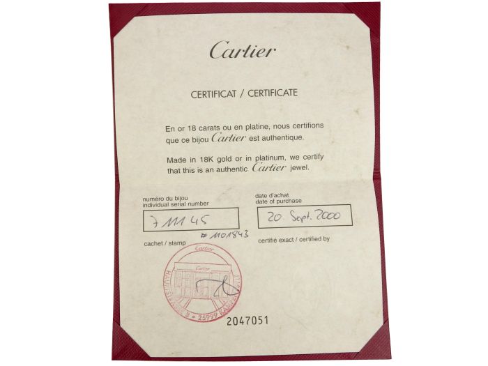 Cartier Draperie Armband 18 K 750 Gold platiniert 62,8 g Zertifikat Etui!