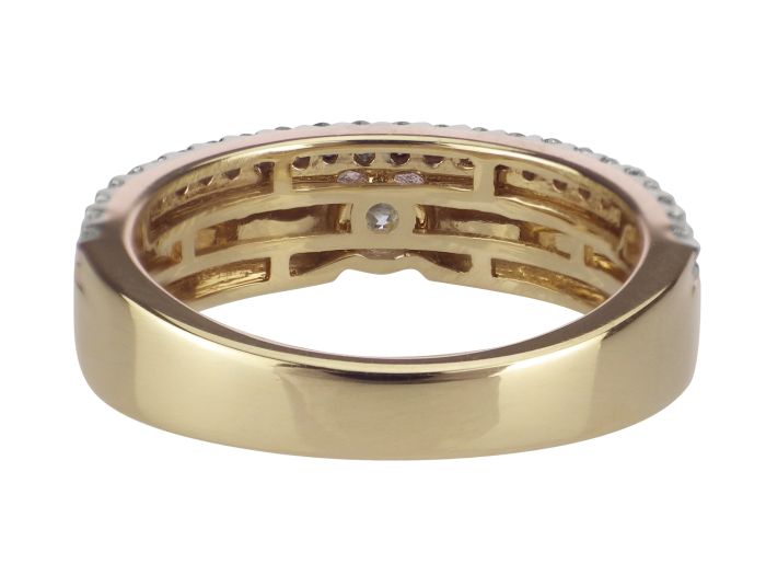 Solitär 14 K 585 Gold 0,32 ct Brillant Diamant Design Damenring Ring!