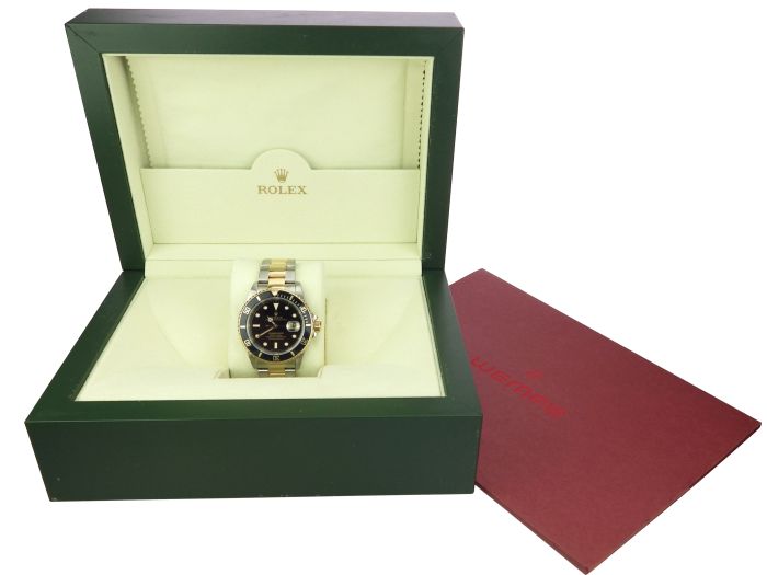 Rolex Submariner Date Ref. 16613 Stahl 750 Gelb Gold Armbanduhr!