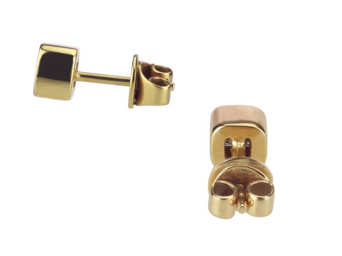 Solitaire 750 Gelb Gold 0,40 ct G- vvsi Diamant Princess Cut Damen Ohrstecker!