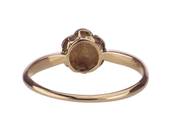 Jugendstil 585 Rosé Gold Türkis Diamantrose Vergissmeinnicht

  Ring um 1900! 