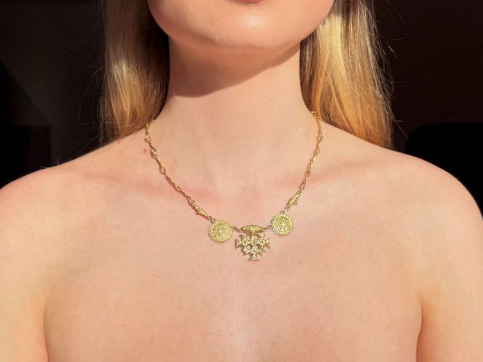 Hiddensee C. Stabenow Stralsund 800 Silber vergoldet Collier Wikingerschmuck!